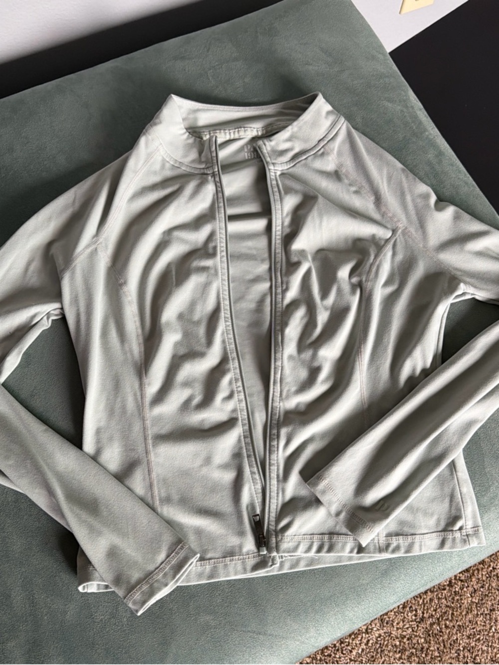 Women's Light Sage Zip-Front Jacket